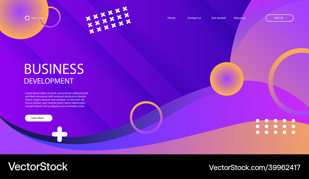 Landing page template abstract modern background Landing page template abstract modern background vector image