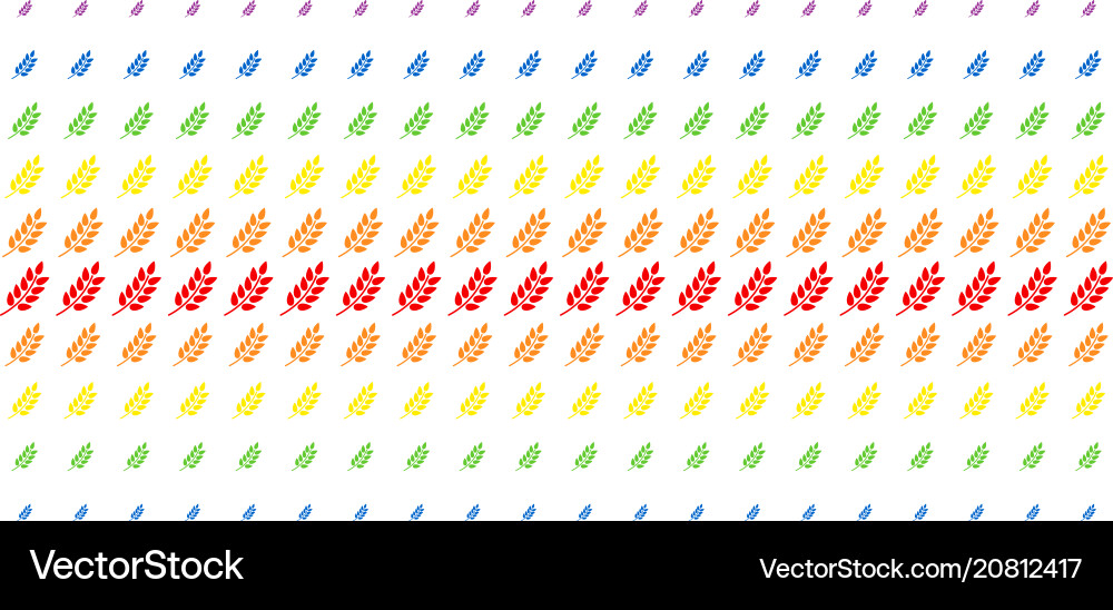 Leaf branch shape halftone spectrum effect Leaf branch shape halftone spectrum effect vector image