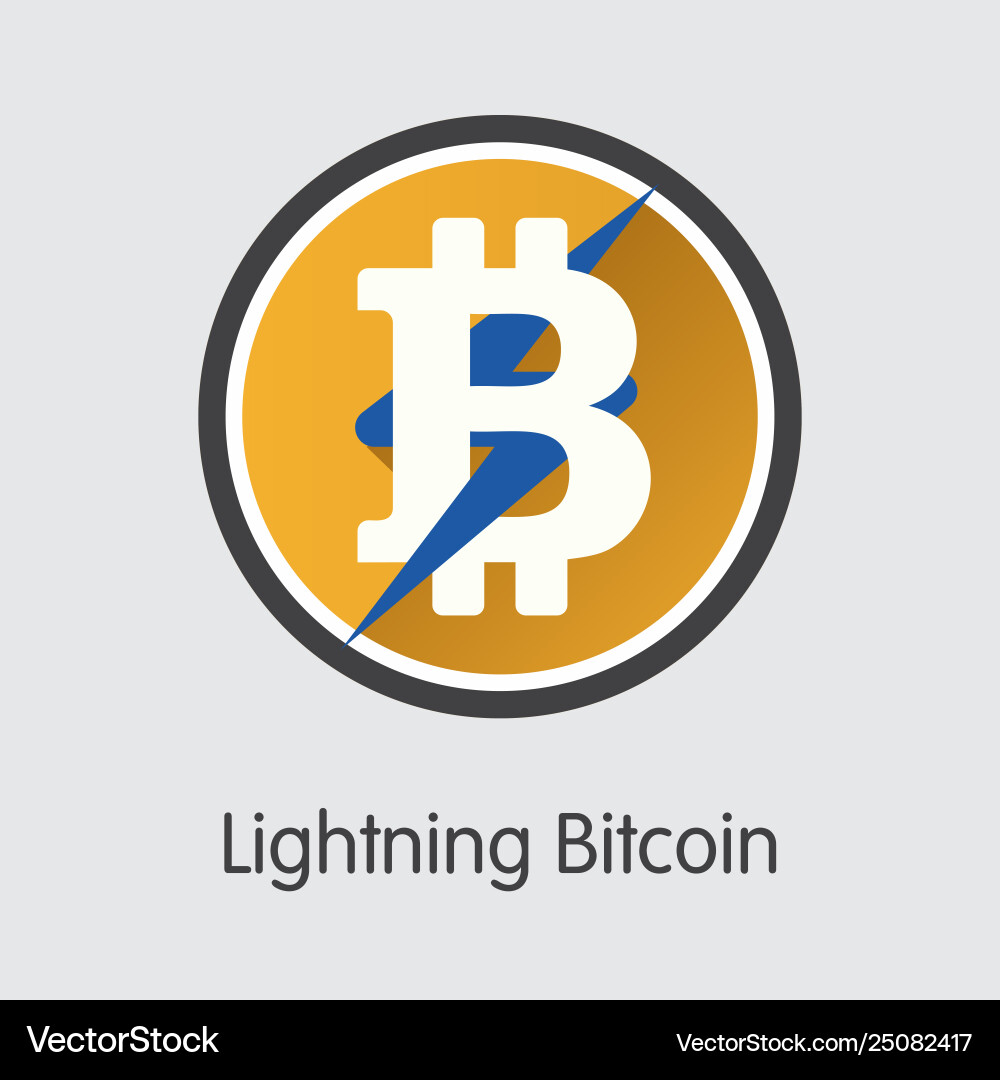 Lightning Bitcoin Icon – Royalty-Free Vector | VectorStock