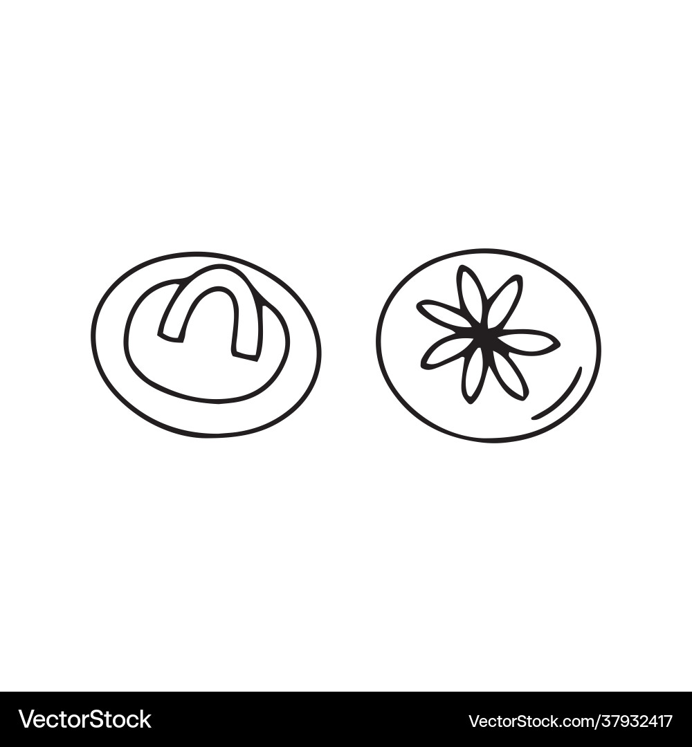 Round small buttons doodle element flower pattern Round small buttons doodle element flower pattern Vector Image