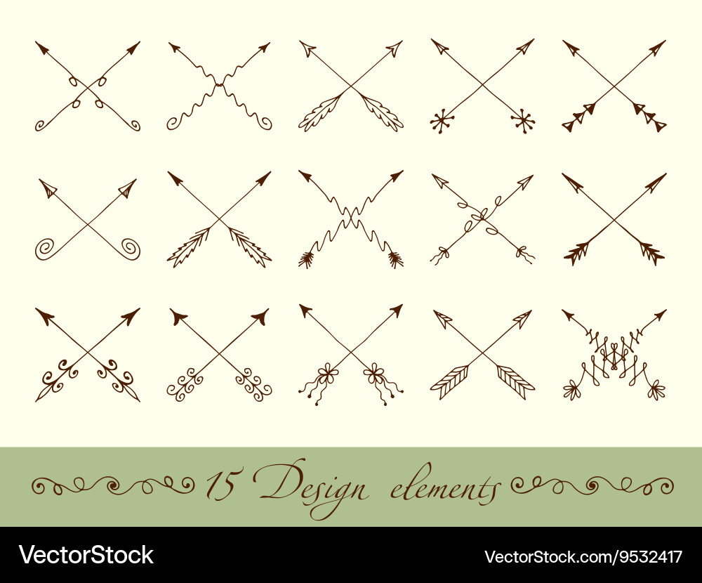 Set of graphical design elements vector image