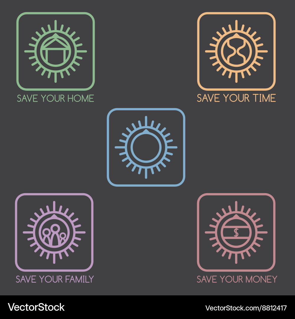 Set of simple icons on the theme finance Vector Image