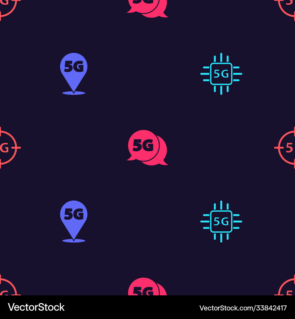 Set processor 5g location network Set processor 5g location network vector image