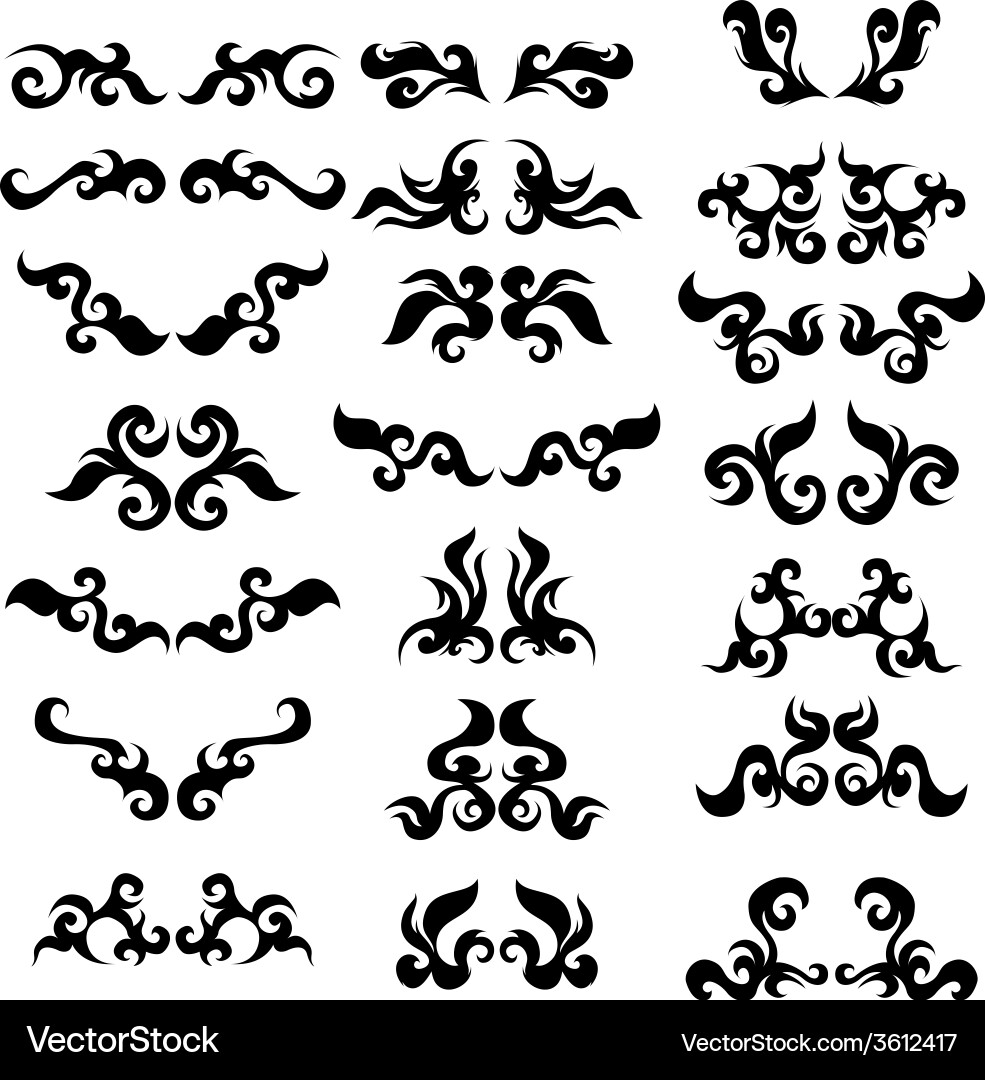 Tattoo set Royalty Free Vector Image - VectorStock
