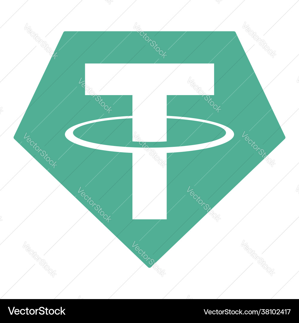 Tether usdt token symbol cryptocurrency logo coin – Royalty-Free Vector |  VectorStock