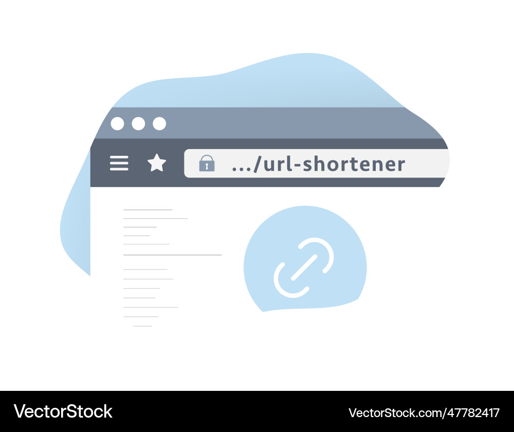 Utilize url shortener technology and generators Utilize url shortener technology and generators vector image