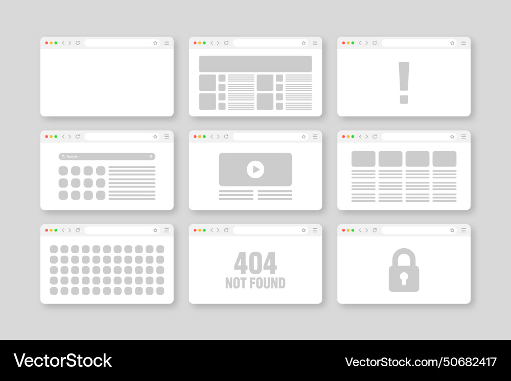 Web-Browser-Fensterseiten-Layout mit toolbar Web-Browser-Fensterseiten-Layout mit toolbar vektorbild