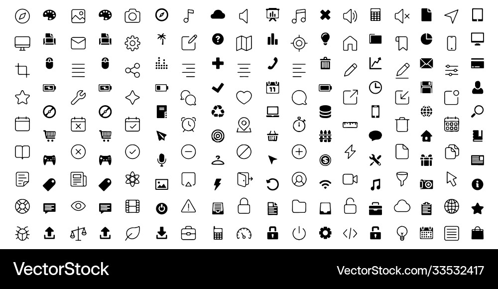Web icons design set style Web icons design set style vector image