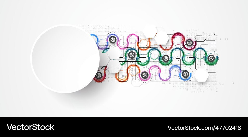 Abstract technology concept circuit board high vector image