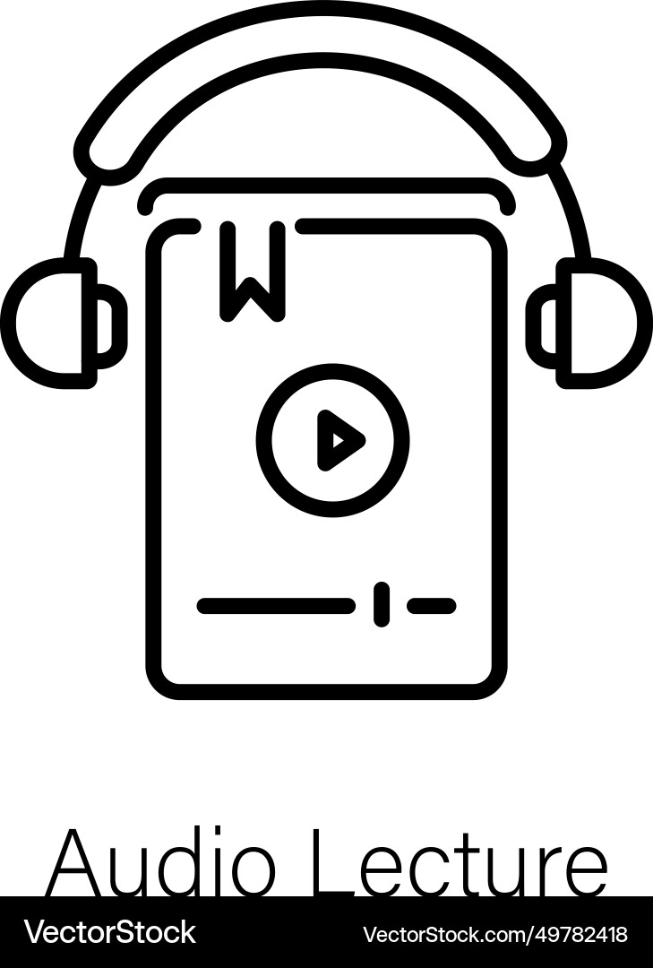 Audio lecture Vector Image
