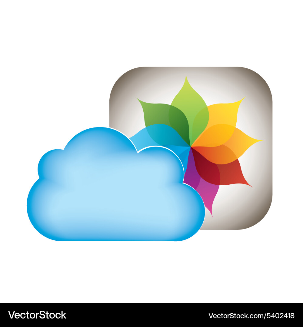 Cloud computing vector image