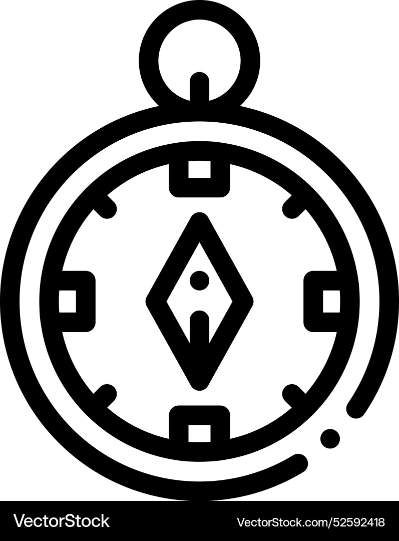 Compass icon thin linear style design isolated Vector Image