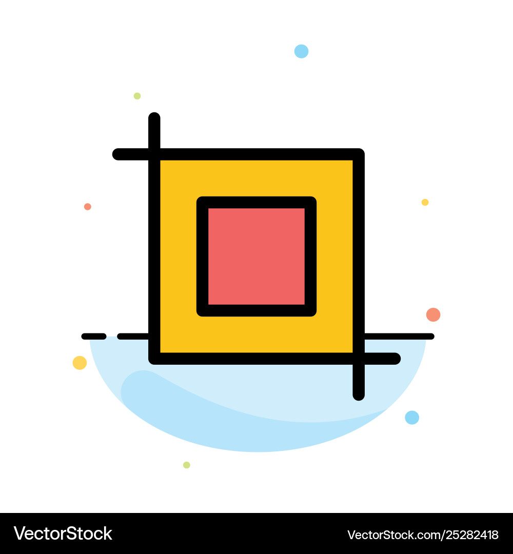 Crop tool transform abstract flat color icon Crop tool transform abstract flat color icon vector image