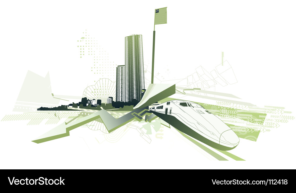 Dynamic Cityscape Vector Image