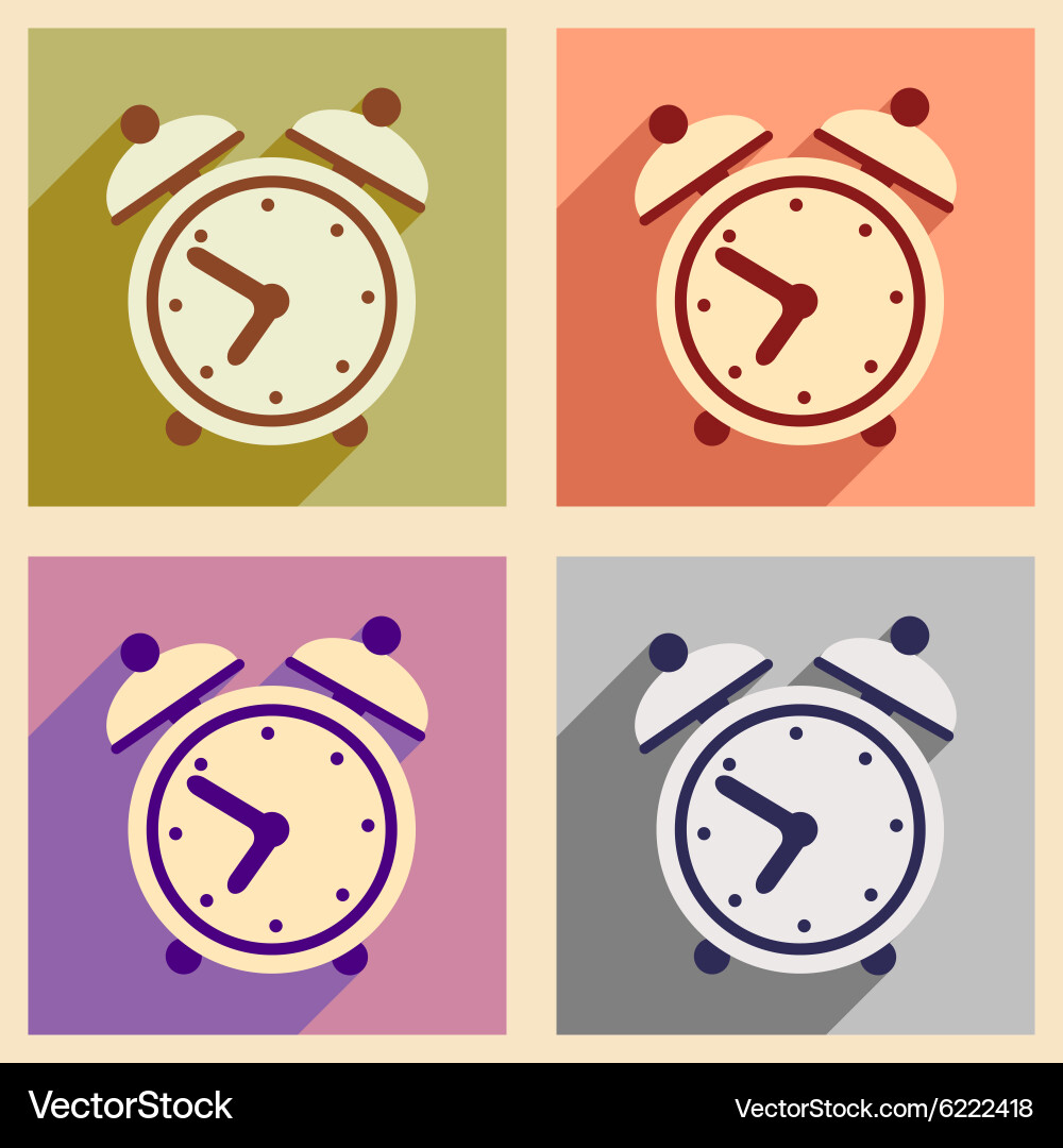 Flat with shadow concept and mobile application Vector Image
