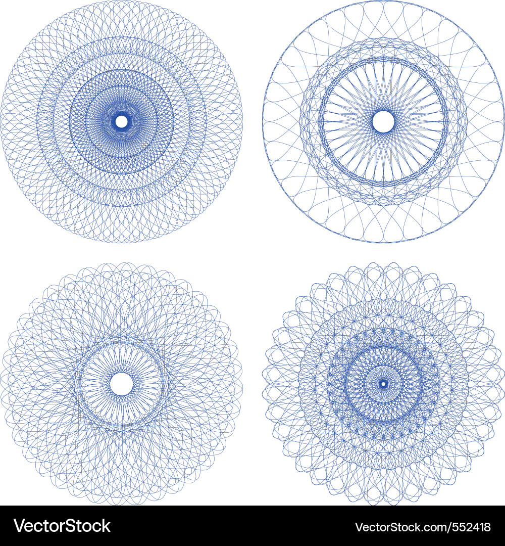 Intricate Rosette Patterns vector image