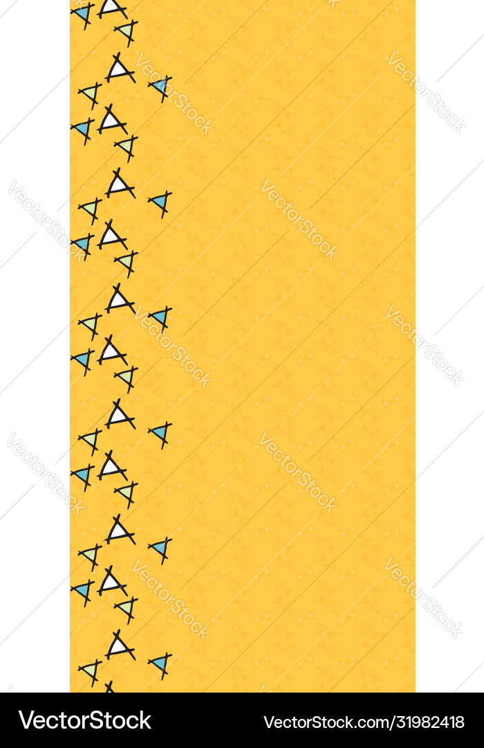 Row bouncing triangles vertical border Row bouncing triangles vertical border vector image