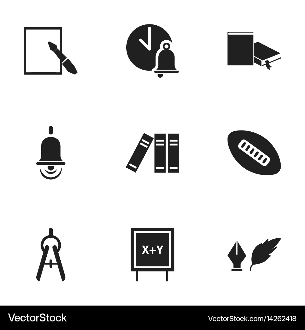 Set of 9 editable science icons includes symbols vector image