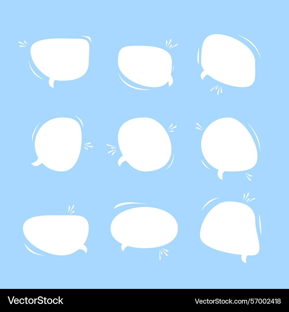 Set of colorful blank empty speech bubbles Vector Image