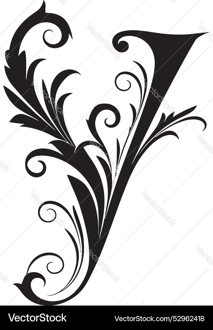 Yonder patterns whimsical font y decor yesteryear Yonder patterns whimsical font y decor yesteryear vector image