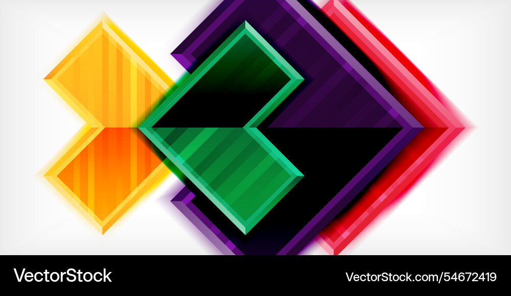 Arrow symbols created with 3d effects and line Vector Image