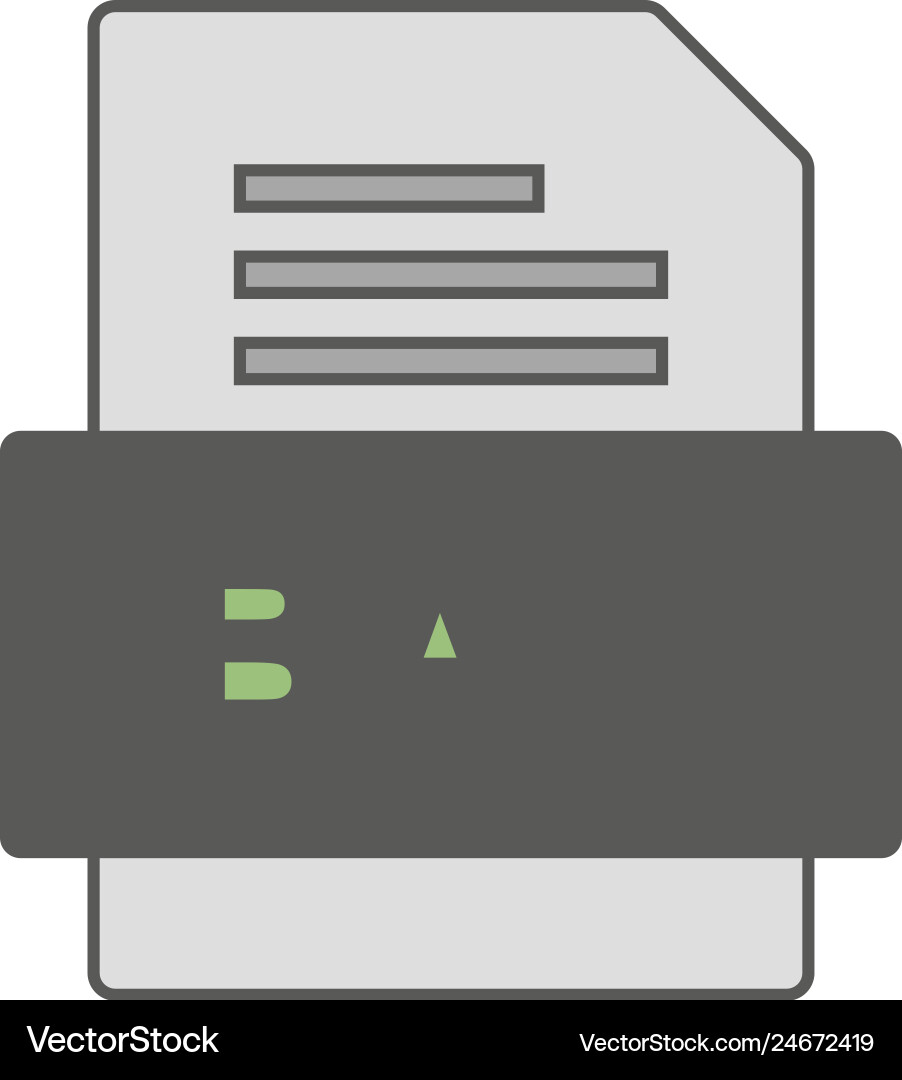 Bak file document icon vector image