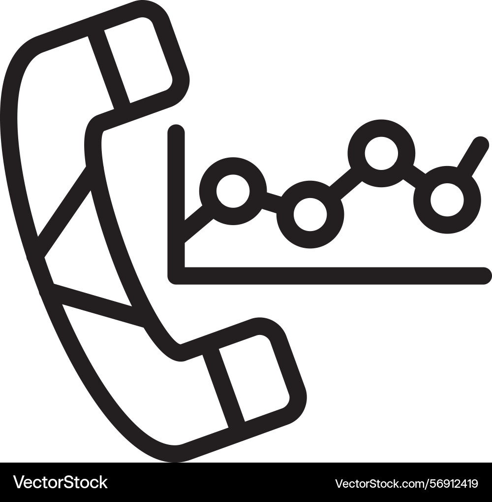 Call center metrics linear style icon design vector image