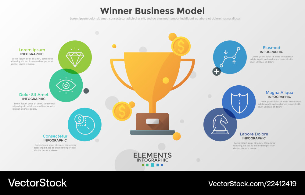 Concept of winner business model vector image