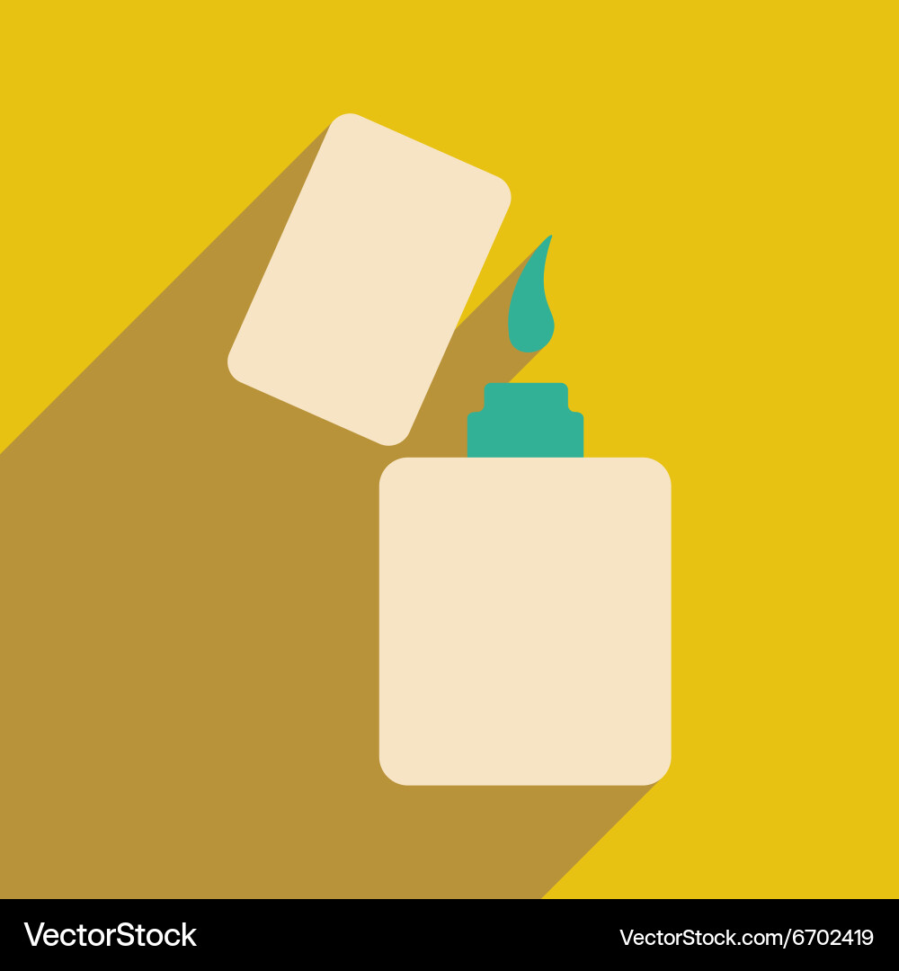 Flat with shadow icon and mobile application Vector Image