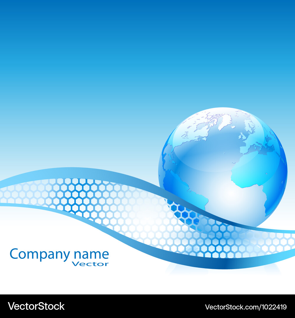 Globe and map vector image
