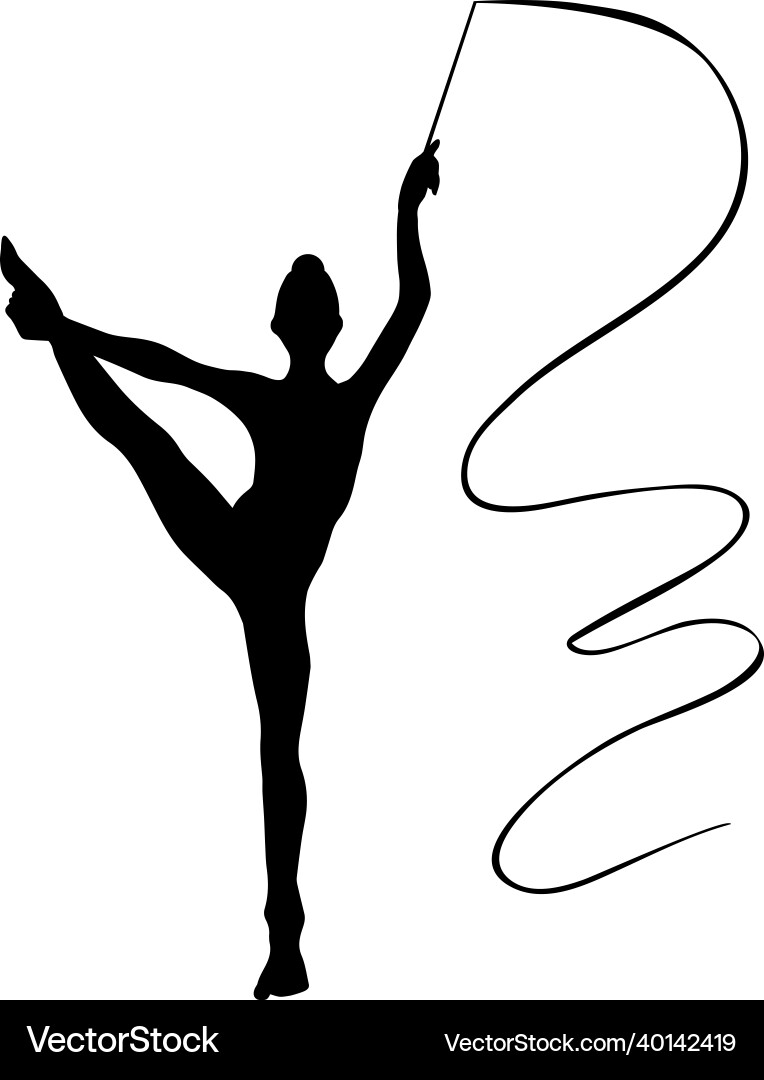 Kreative Silhouette von Gymnastik Mädchen Kunst Kreative Silhouette von Gymnastik Mädchen Kunst vektorbild