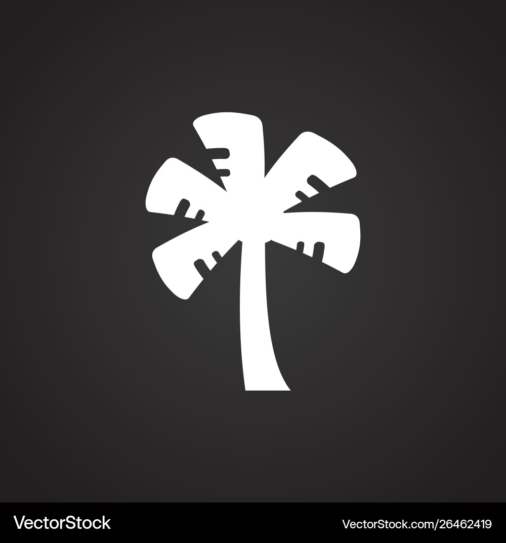 Palm tree icon on background for graphic and web Palm tree icon on background for graphic and web vector image
