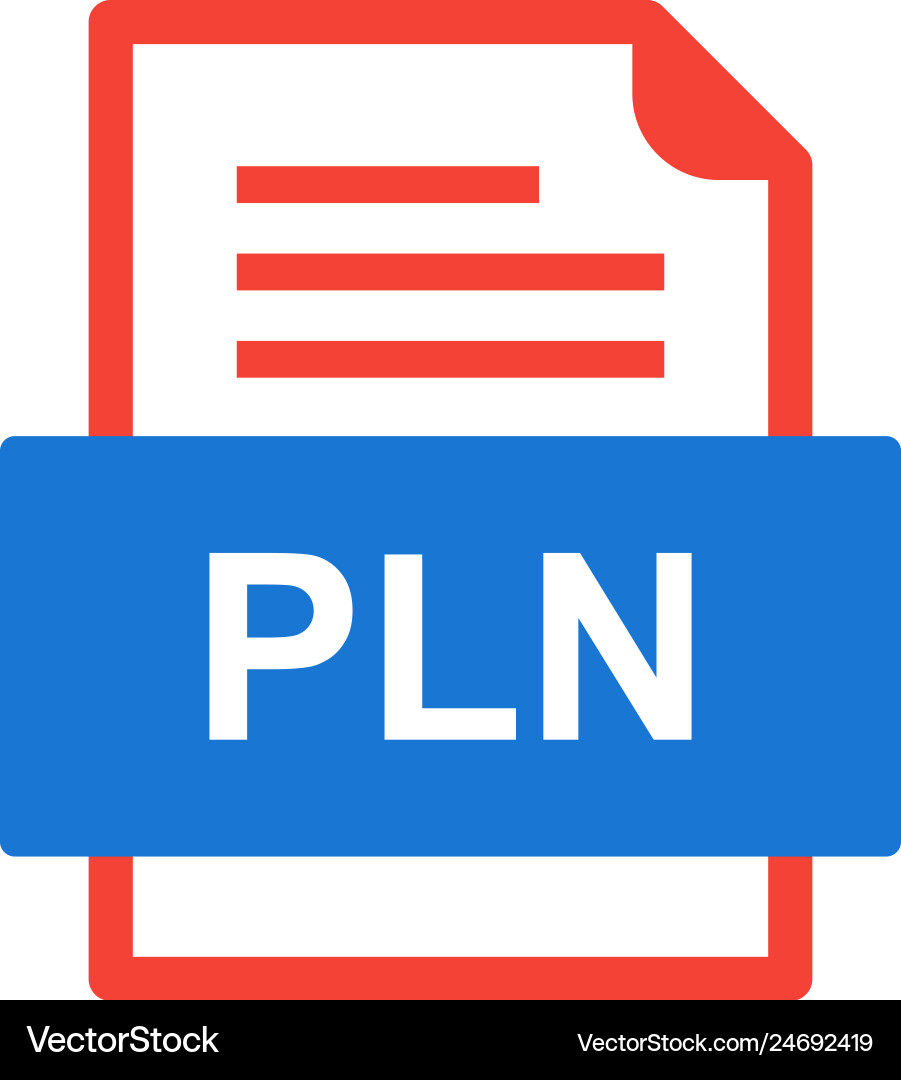 Pln file document icon Vector Image