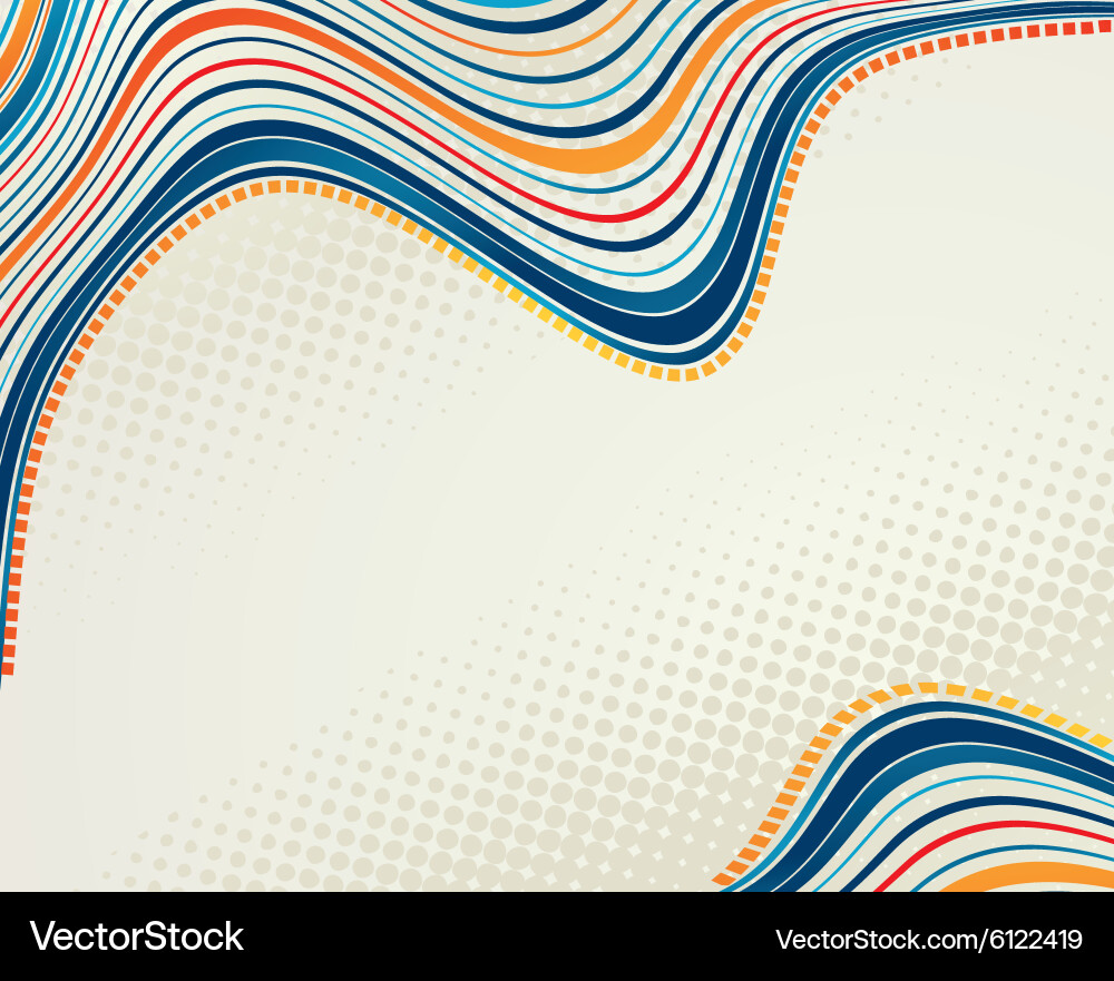 Retro Wave Dots Pattern vector image