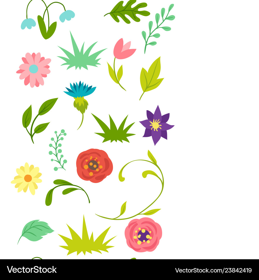 Seamless pattern with spring flowers Seamless pattern with spring flowers Vector Image