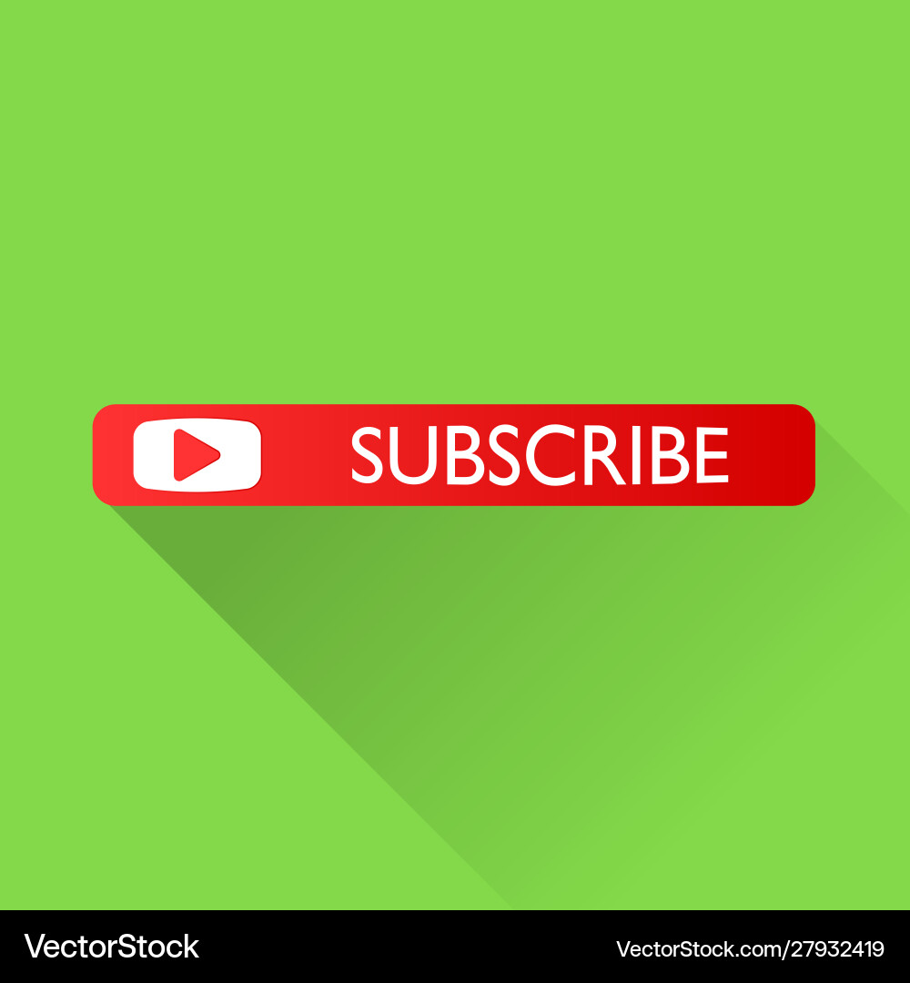 Subscribe button with long shadow icon Subscribe button with long shadow icon vector image