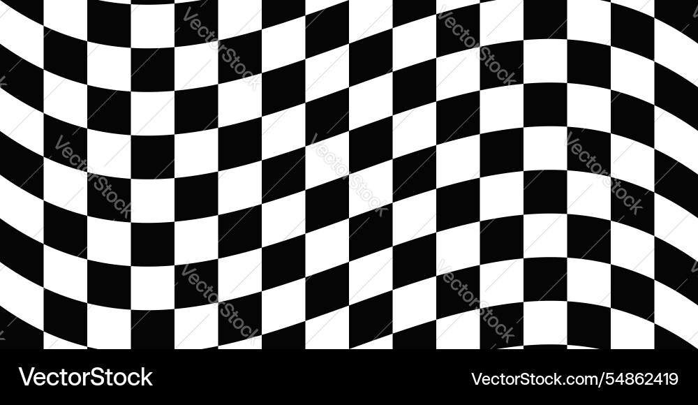 Wavy chessboard pattern Wavy chessboard pattern vector image