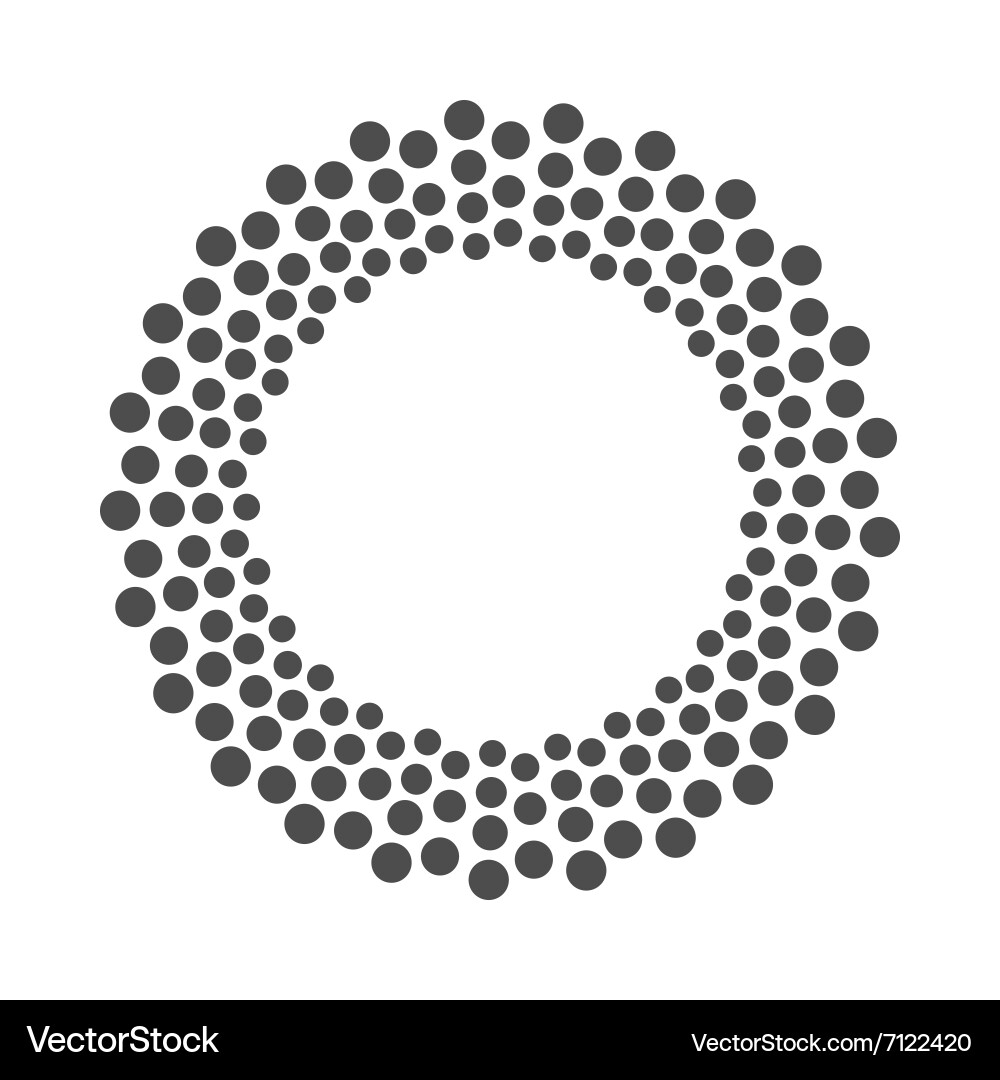 Abstract dotted shape design element vector image