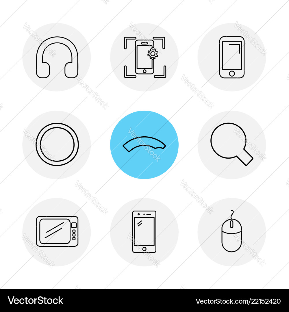 Battery wifi network infrared signals web vector image