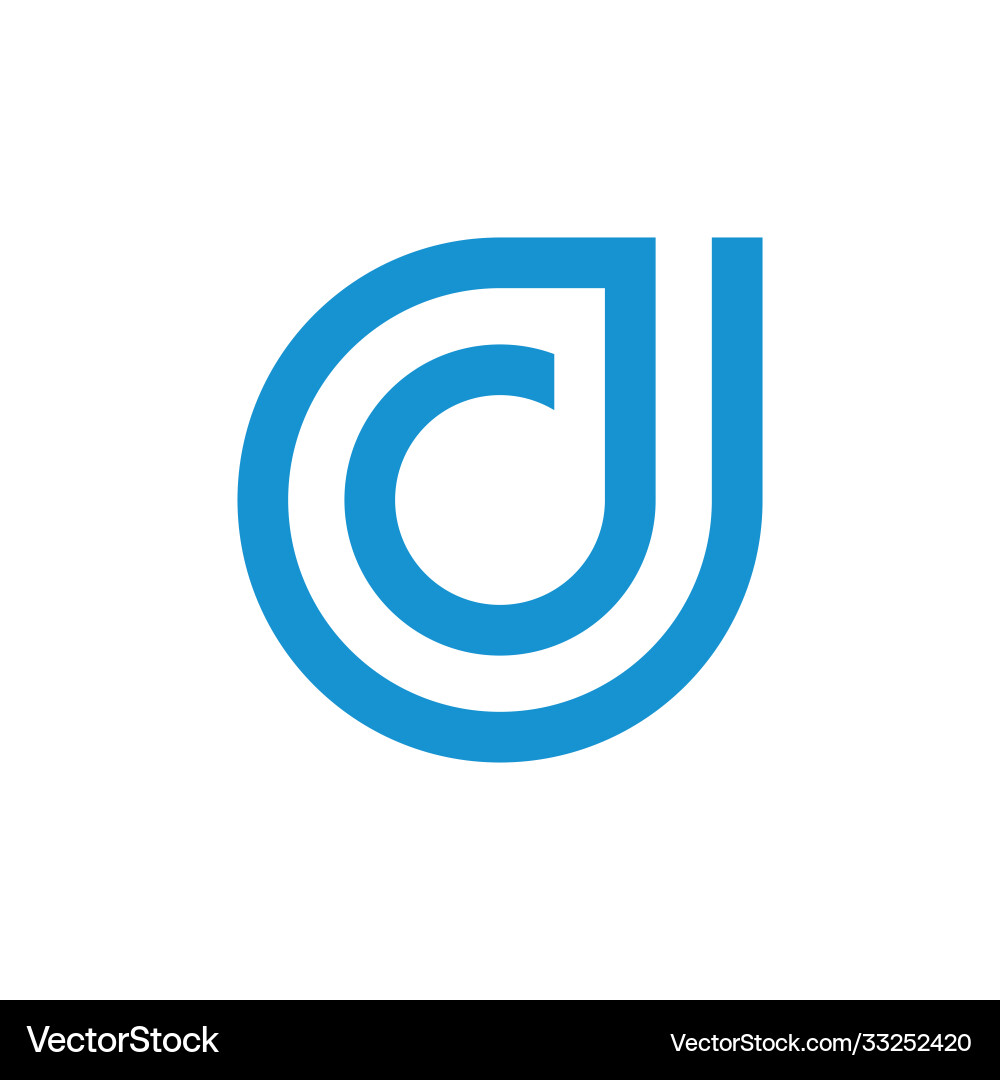 Buchstaben d abstraktes Drop blaues Wasser-Logo Buchstaben d abstraktes Drop blaues Wasser-Logo vektorbild
