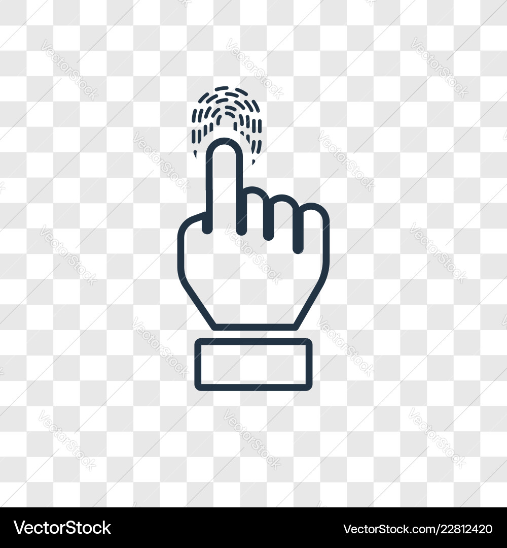 Fingerprint concept linear icon isolated Fingerprint concept linear icon isolated vector image