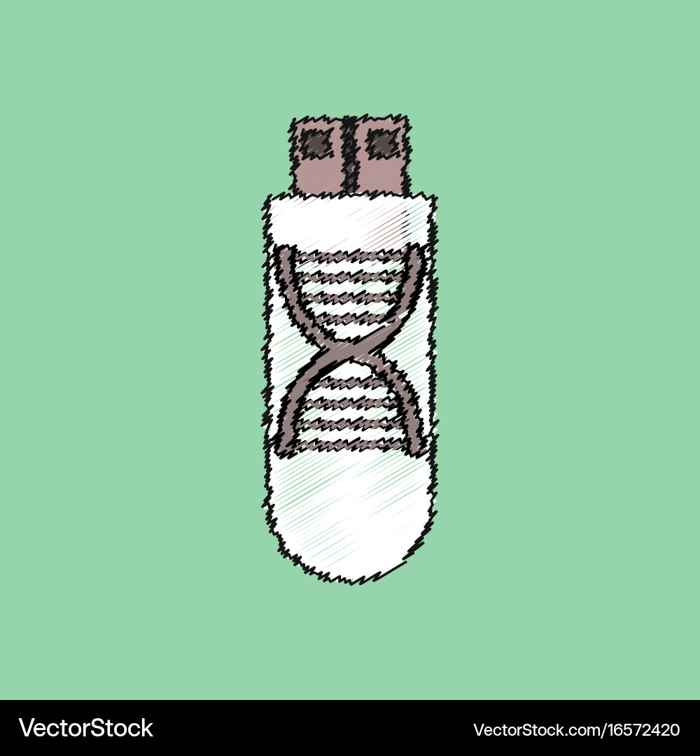 Flat shading style icon dna memory Vector Image