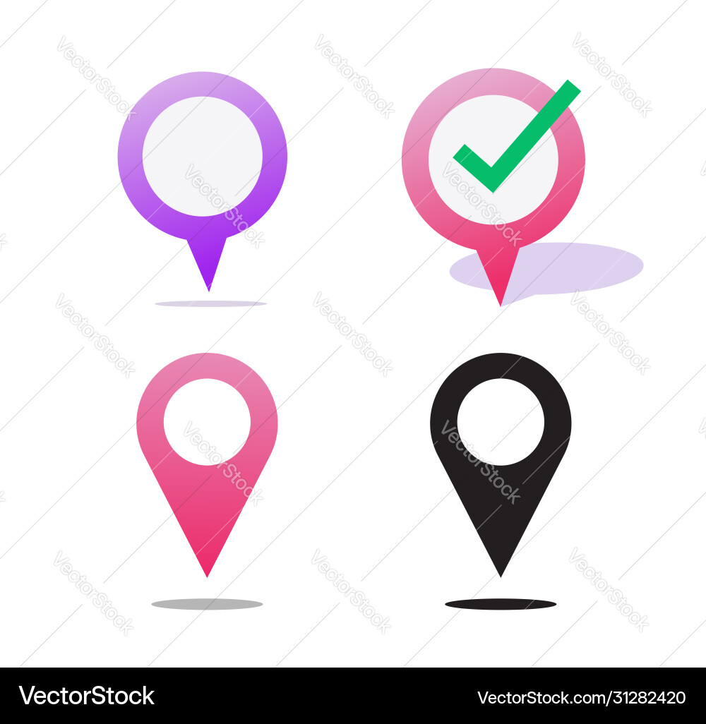 Map pin gps pointer markers for location Map pin gps pointer markers for location vector image