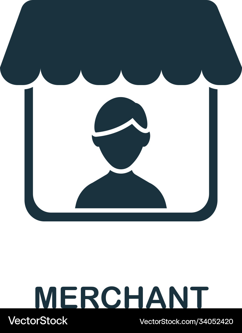 Merchant icon from affiliate marketing collection Vector Image