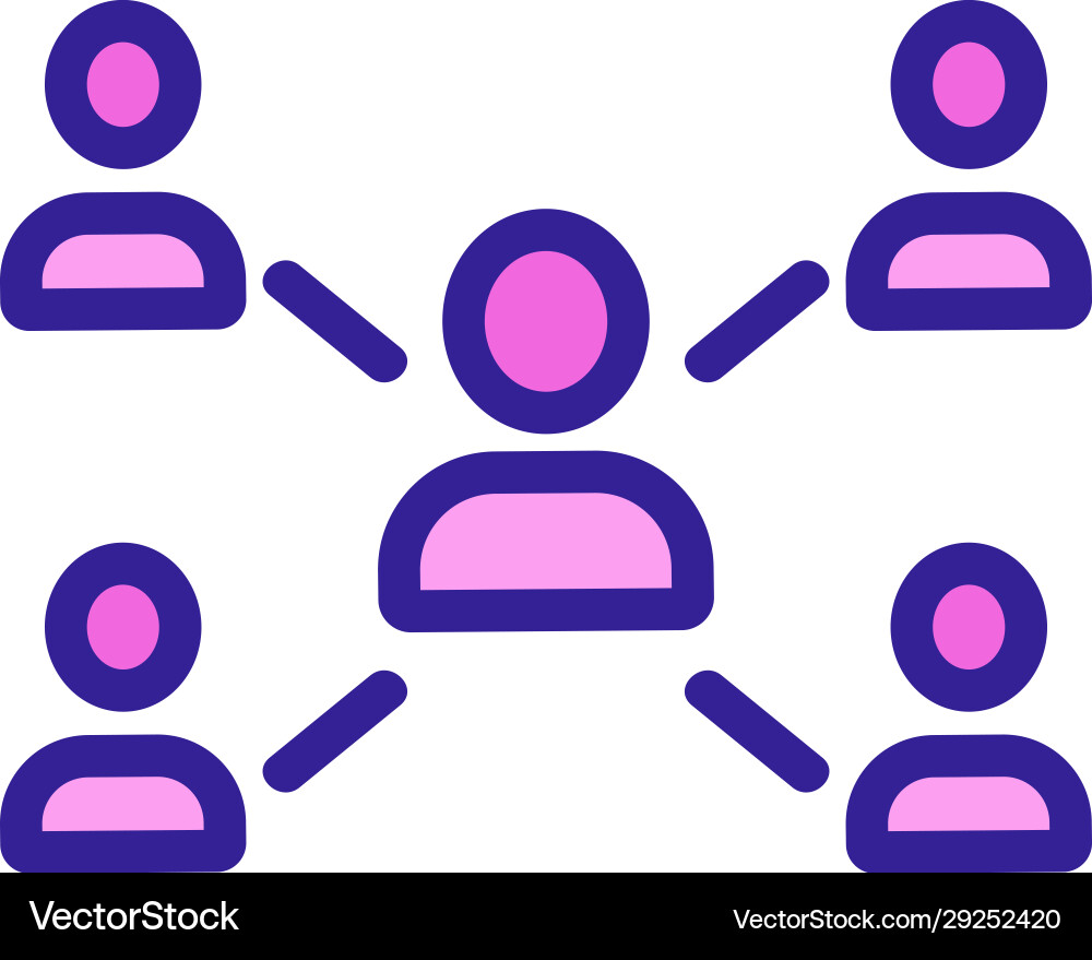 Multiplayer icon mode isolated contour Multiplayer icon mode isolated contour vector image