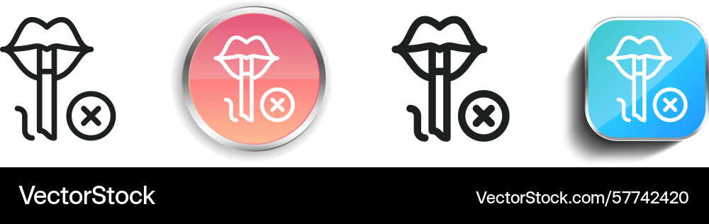 Quit smoking icon thin linear regular and button vector image