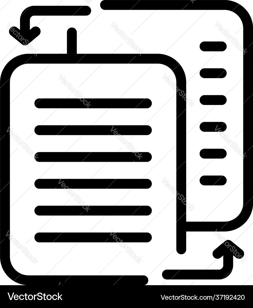 Refresh business report icon outline style Vector Image