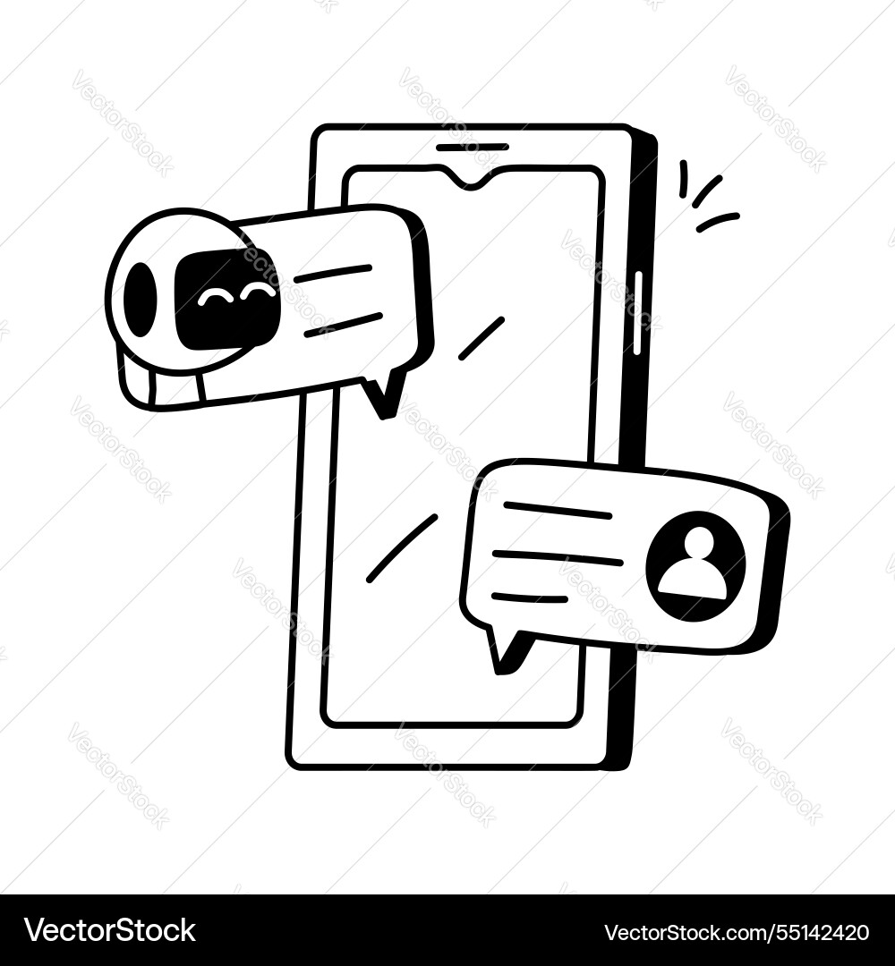 Robot chatting Vector Image