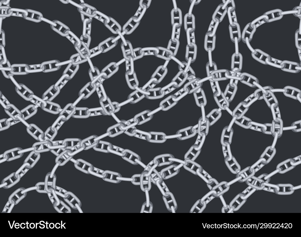 Seamless pattern with old chains Seamless pattern with old chains vector image