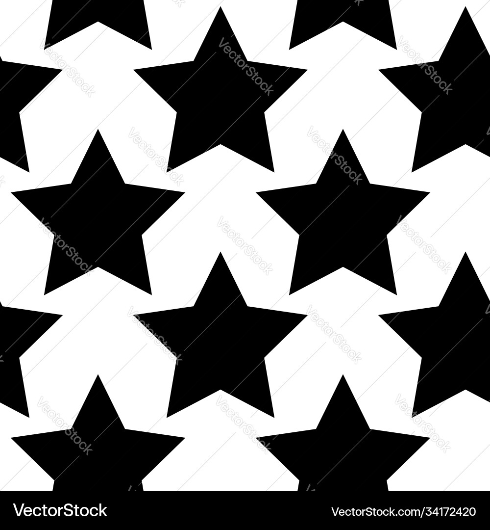Starry repeatable seamless star pattern Starry repeatable seamless star pattern vector image